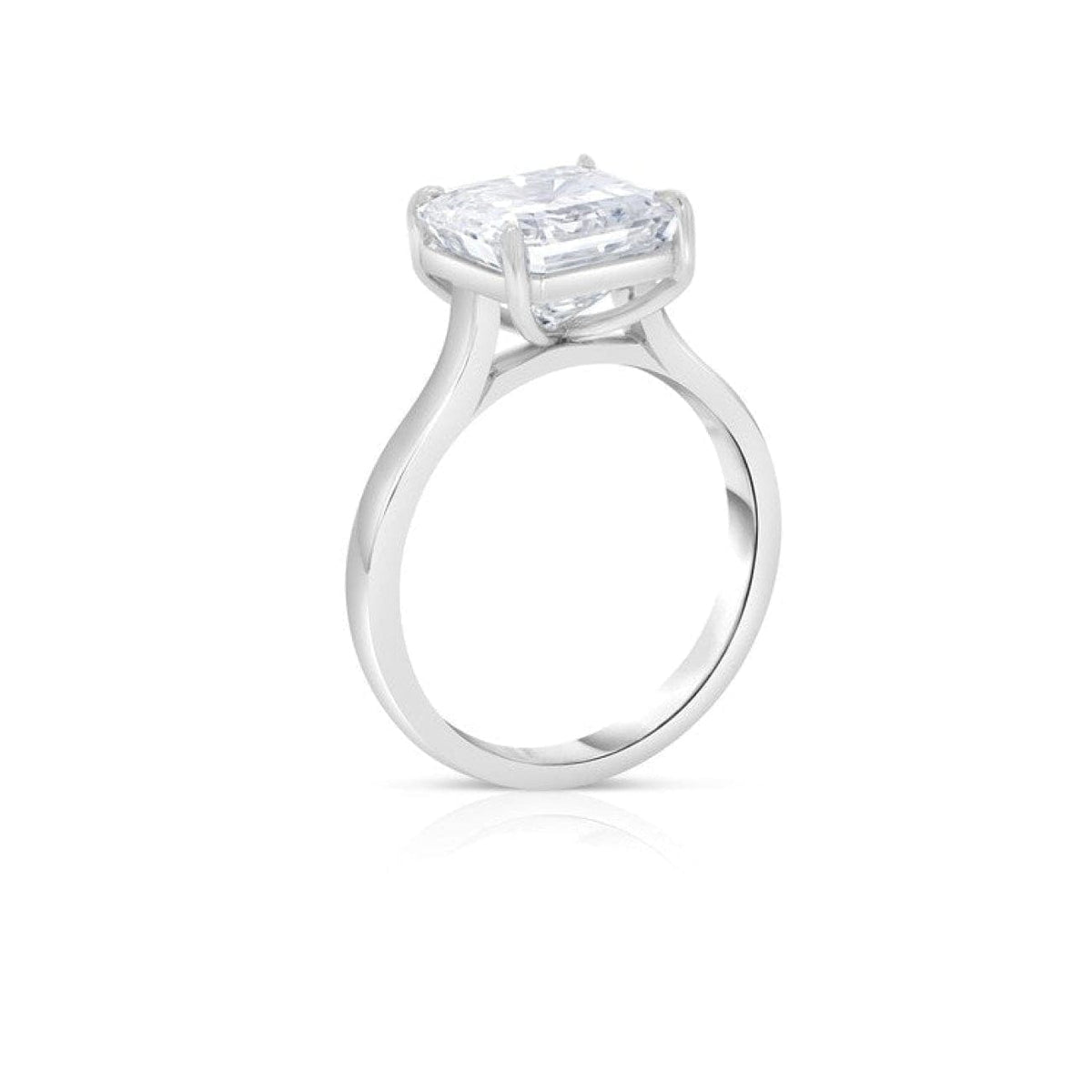 Manfredi Jewels Engagement - Platinum Square Emerald cut Diamond Engagement Ring | Manfredi Jewels