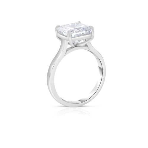 Manfredi Jewels Engagement - Platinum Square Emerald cut Diamond Ring