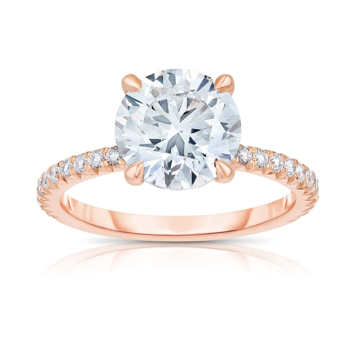 Manfredi Jewels Engagement - Rose Gold Round Cut Engagement Ring | Manfredi Jewels