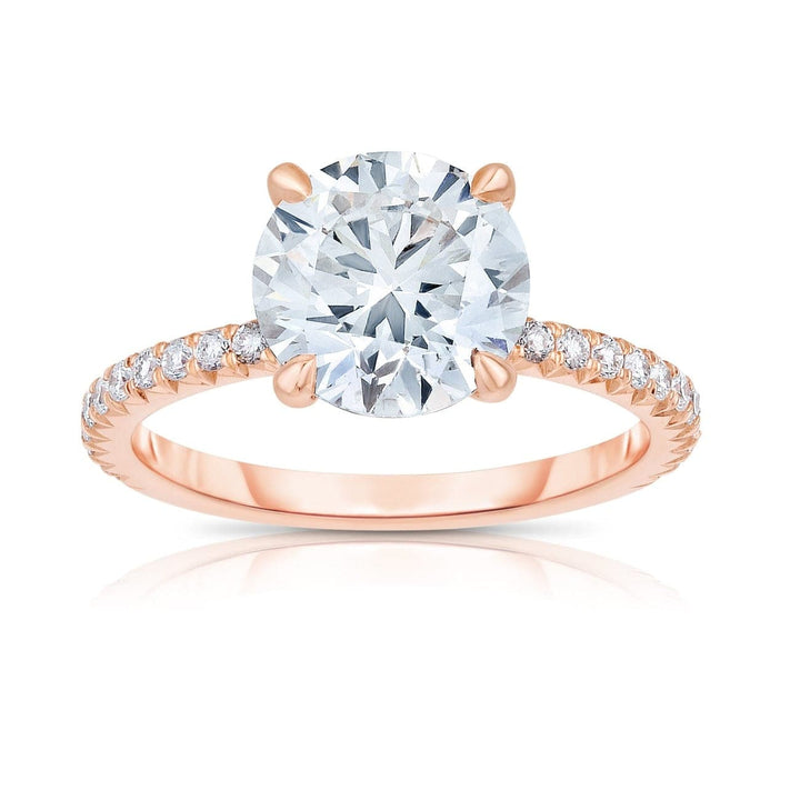 Manfredi Jewels Engagement - Rose Gold Round Cut Engagement Ring | Manfredi Jewels