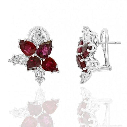 Manfredi Jewels Jewelry - Ruby and Diamond Earrings