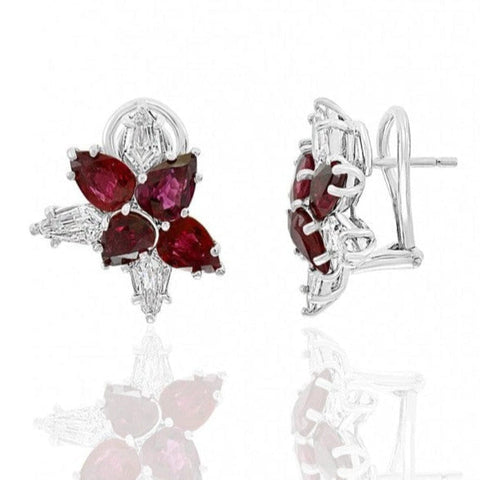 Ruby and Diamond Earrings