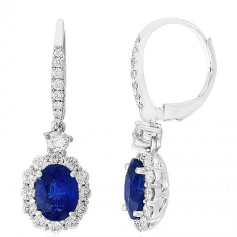 Sapphire and Diamond Earrings