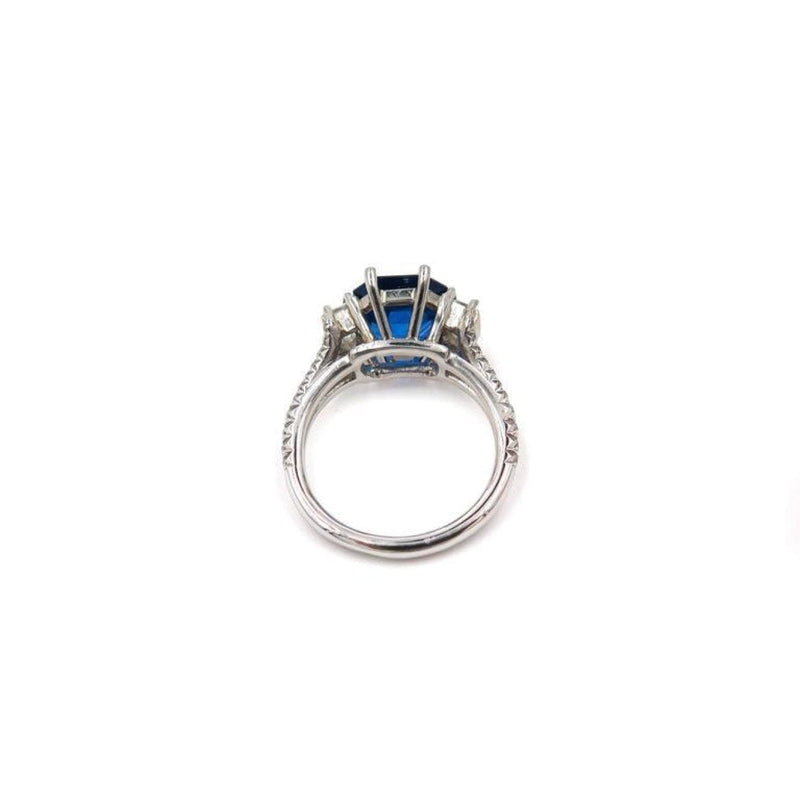 Manfredi Jewels Engagement - Sapphire and Diamond Platinum Ring | Manfredi Jewels