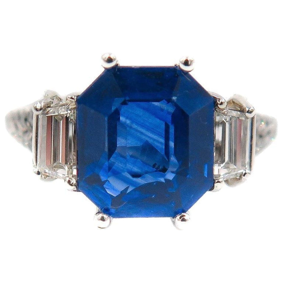 Manfredi Jewels Engagement - Sapphire and Diamond Platinum Ring | Manfredi Jewels