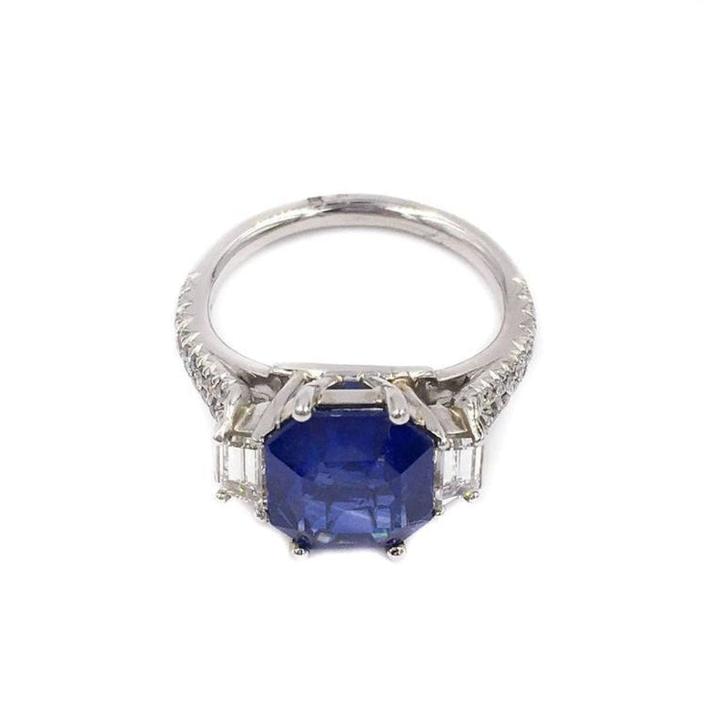 Manfredi Jewels Engagement - Sapphire and Diamond Platinum Ring