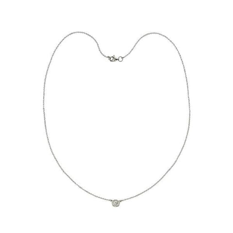 Single Stone Diamond Necklace