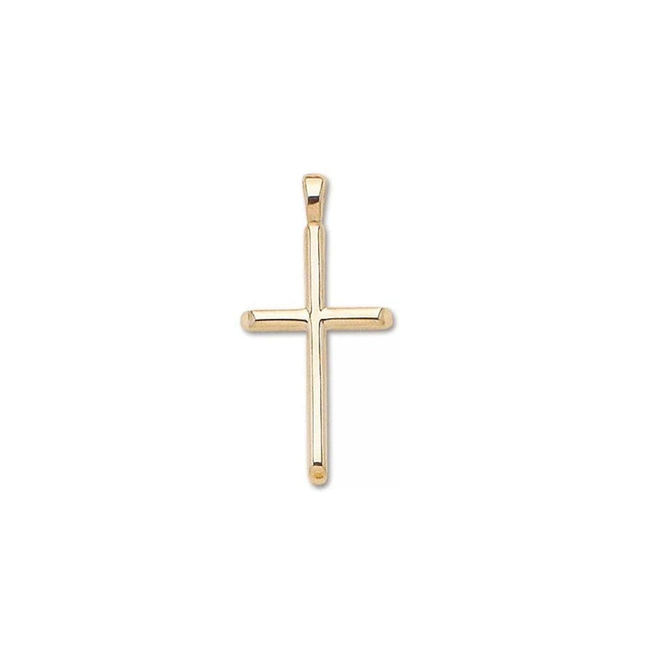 Manfredi Jewels Jewelry - SOLID 14K-Y LARGE HALF ROUND CROSS | Manfredi Jewels