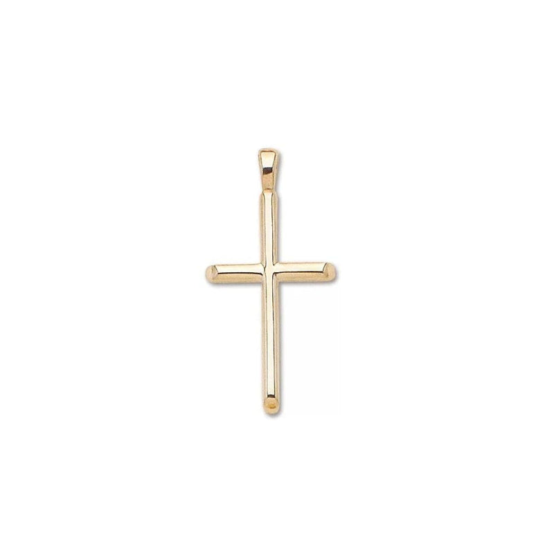 Manfredi Jewels Jewelry - SOLID 14K - Y LARGE HALF ROUND CROSS