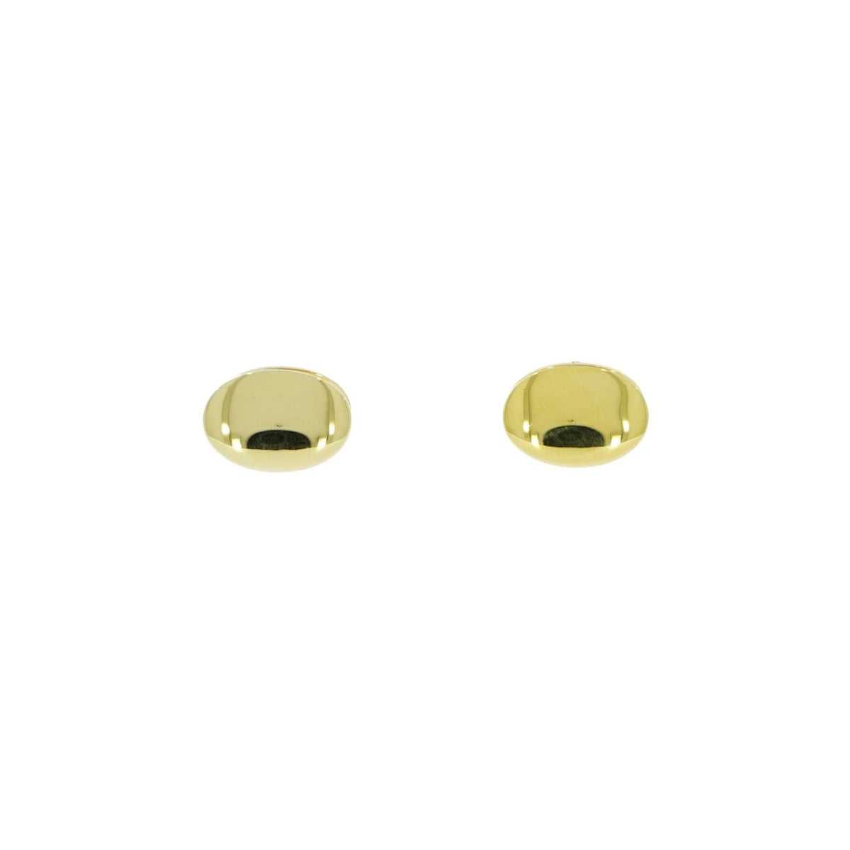 Manfredi Jewels Accessories - Solid Yellow Gold Double-Sided Oval Cufflinks | Manfredi Jewels