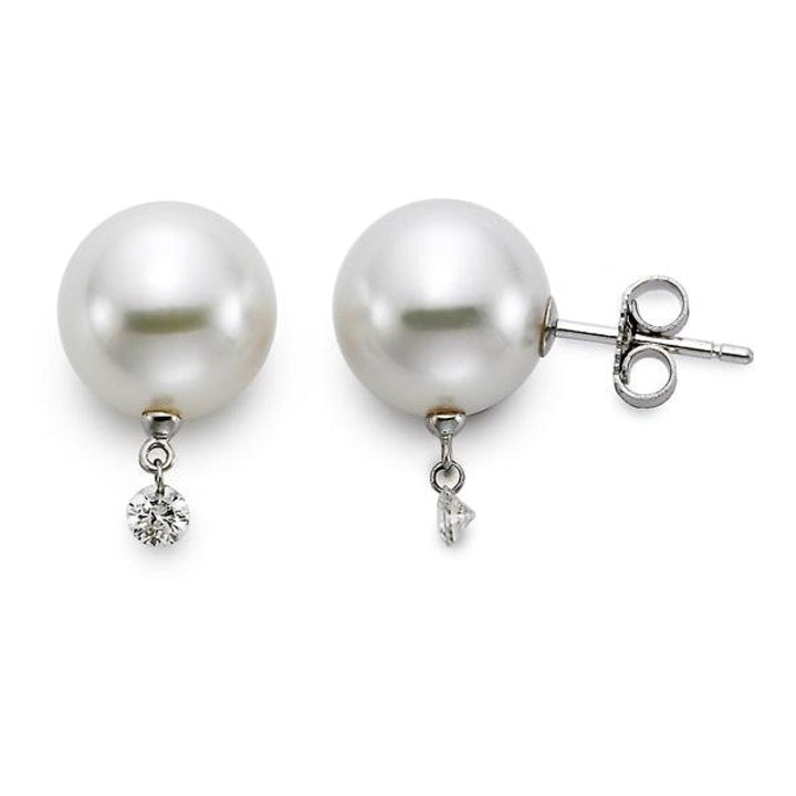 Manfredi Jewels - South Sea Cultured Pearl Charm Stud Earrings | Manfredi Jewels