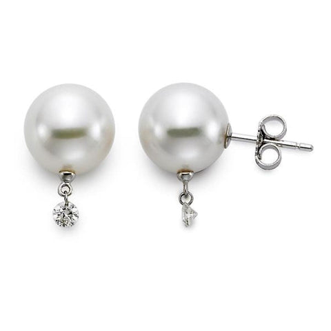 South Sea Cultured Pearl Charm Stud Earrings