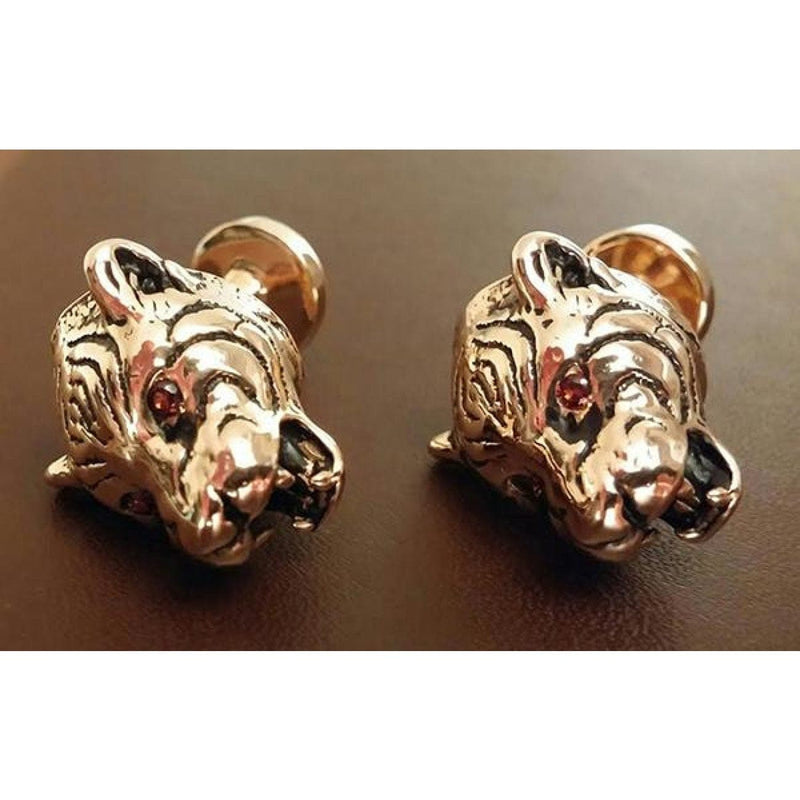Manfredi Jewels Accessories - Tiger with garnets plated rose