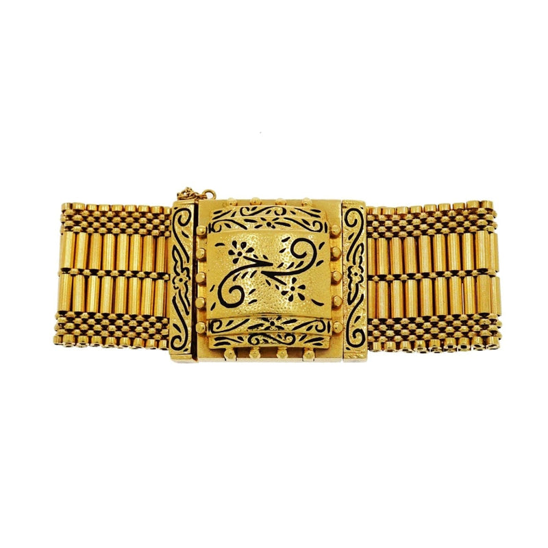 Manfredi Jewels Estate Jewelry - Vintage Geneva Yellow Gold Watch Bracelet