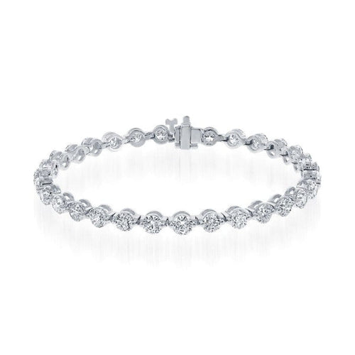 Manfredi Jewels Jewelry - White Gold and Diamond Bracelet