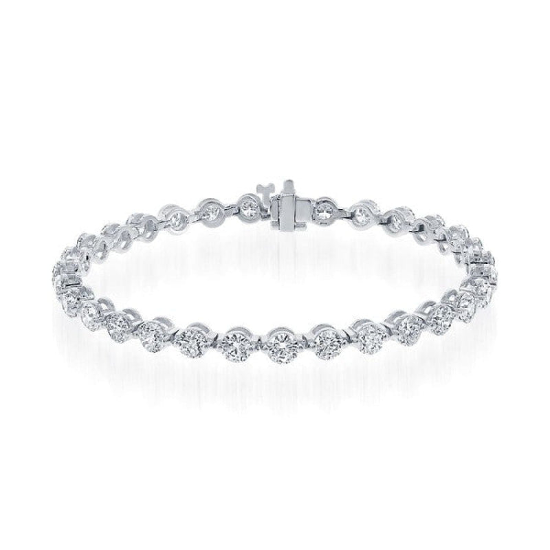 Manfredi Jewels Jewelry - White Gold and Diamond Bracelet