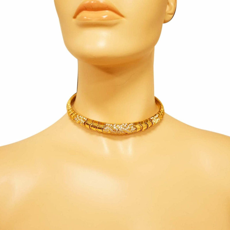 Manfredi Jewels Estate Jewelry - Yellow Gold with Diamond Chocker | Manfredi Jewels