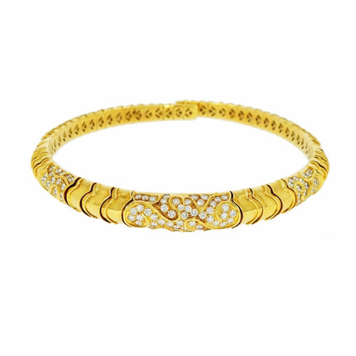 Manfredi Jewels Estate Jewelry - Yellow Gold with Diamond Chocker