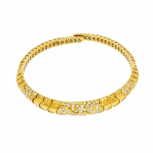 Manfredi Jewels Estate Jewelry - Yellow Gold with Diamond Chocker
