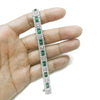 Manfredi Jewels Jewelry - ZAMBIAN PRINCESS CUT EMERALDS 6.28 CT DIAMOND PLATINUM BRACELET