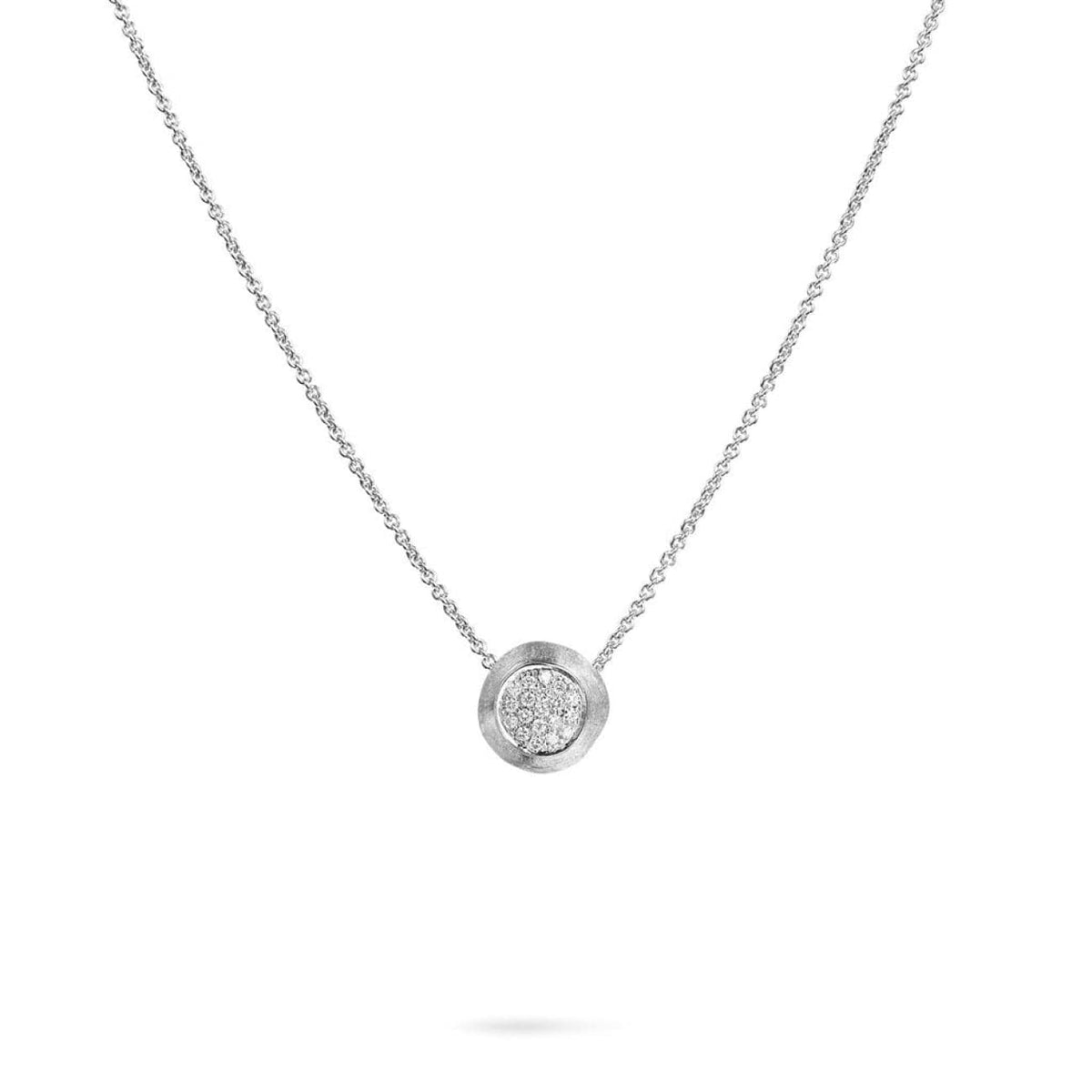 Marco Bicego Jewelry - 18K White Gold Jaipur Diamond White Pendant Necklace | Manfredi Jewels