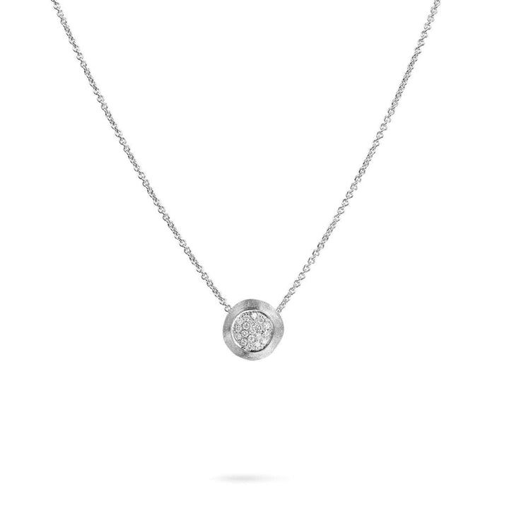 Marco Bicego Jewelry - 18K White Gold Jaipur Diamond White Pendant Necklace | Manfredi Jewels