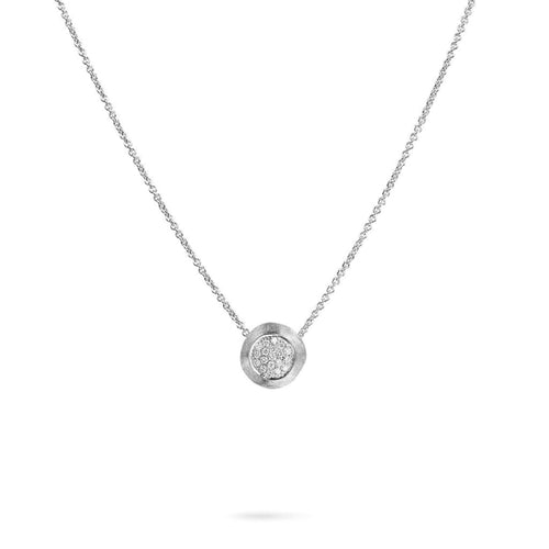 Marco Bicego Jewelry - 18K White Gold Jaipur Diamond Pendant Necklace | Manfredi Jewels