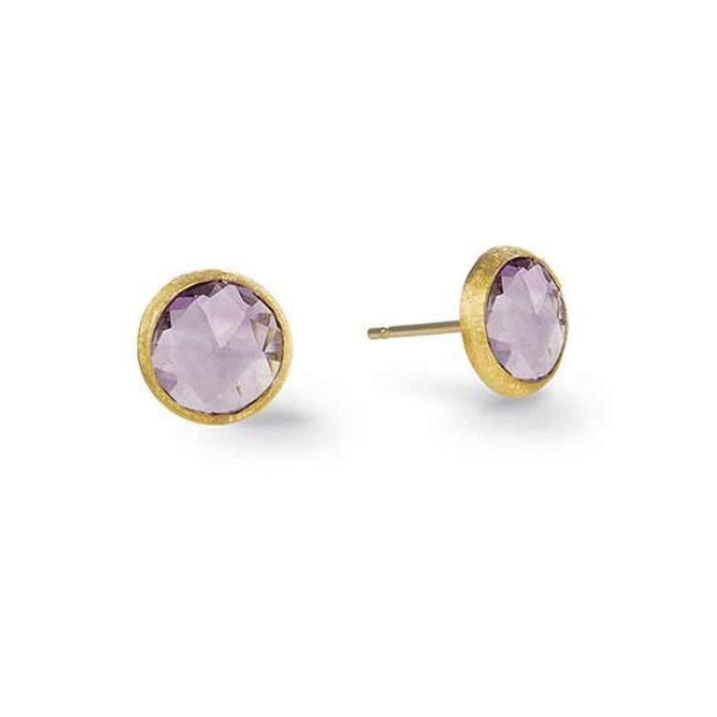 Marco Bicego Jewelry - 18K Yellow Gold & Amethyst Petite Stud Earrings | Manfredi Jewels