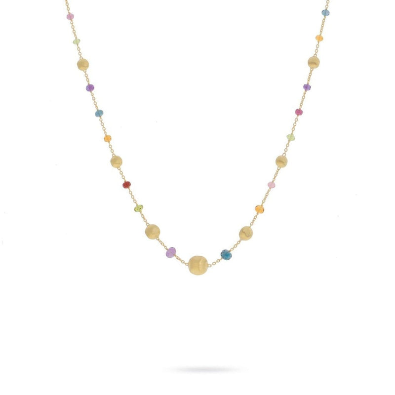 Marco Bicego Jewelry - 18K Yellow Gold and Multi-Colored Gemstone Necklace | Manfredi Jewels
