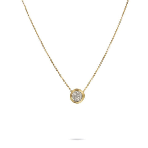 18K Yellow Gold & Diamond Pave Bead Pendant