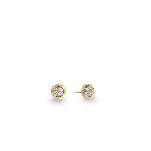 Marco Bicego Jewelry - 18K Yellow Gold & Diamond Pave Small Stud Earrings | Manfredi Jewels