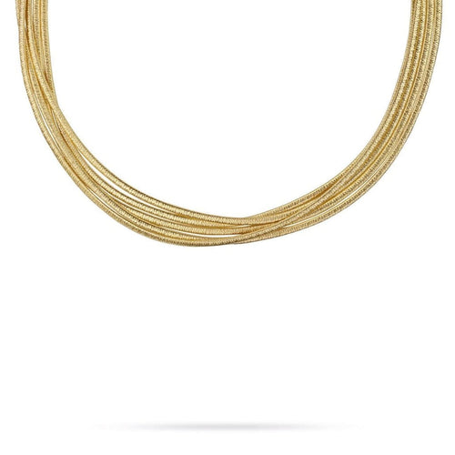 Marco Bicego Jewelry - 18K Yellow Gold Five Strand Woven Collar Necklace | Manfredi Jewels
