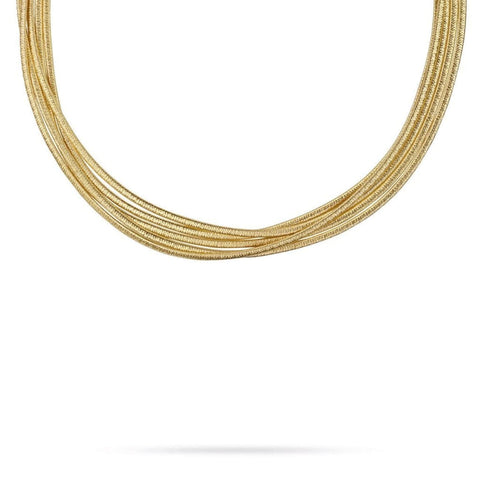 18K Yellow Gold Five Strand Woven Collar Necklace
