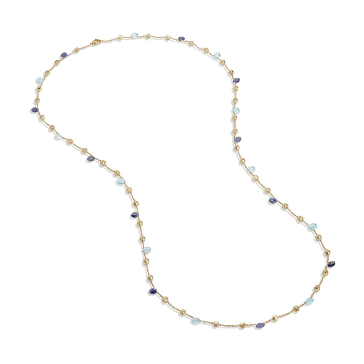 Marco Bicego Jewelry - 18k yellow gold IOLITE & BLUE TOPAZ 36’’ PARADISE NECKLACE | Manfredi Jewels