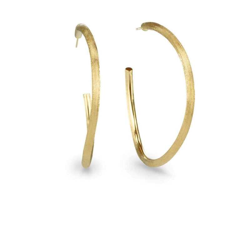 Marco Bicego Jewelry - 18K Yellow Gold Link Large Hoop Earrings | Manfredi Jewels
