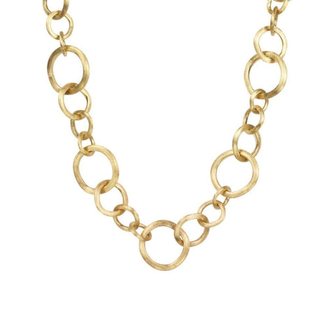 18K Yellow Gold Link Medium Gauge Collar Necklace