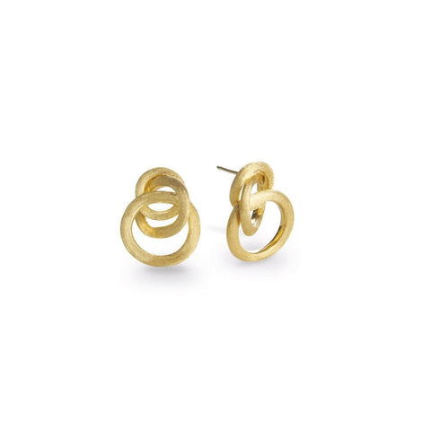 18K Yellow Gold Link Small Knot Earrings