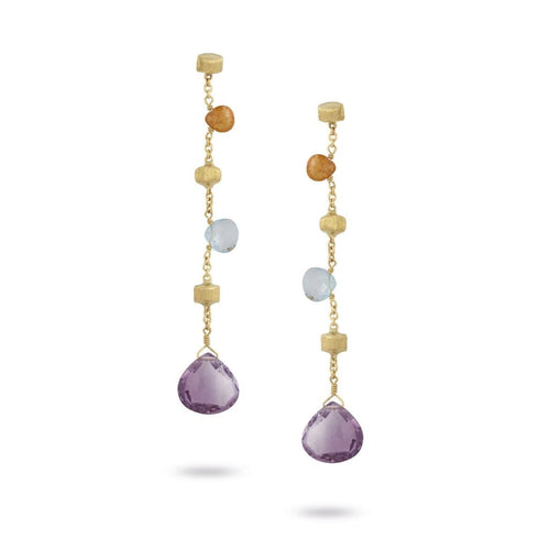 Marco Bicego Jewelry - 18K Yellow Gold & Mixed Stone 2.25’ Drop Earrings | Manfredi Jewels