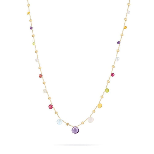 Marco Bicego Jewelry - 18K Yellow Gold & Mixed Stone Graduated Short Necklace | Manfredi Jewels