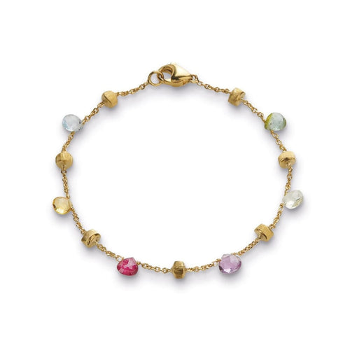 Marco Bicego Jewelry - 18K Yellow Gold & Mixed Stone Single Strand Bracelet | Manfredi Jewels