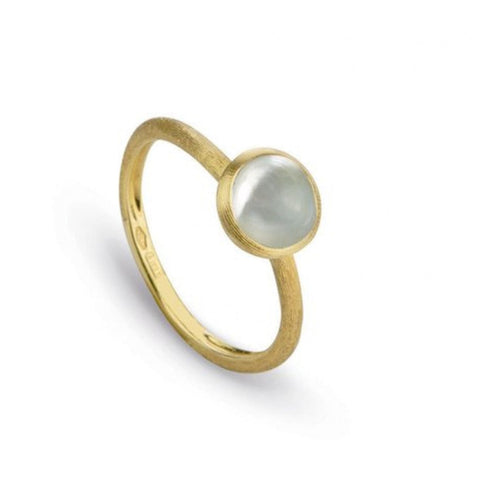 18K Yellow Gold & Mother Of Pearl Stackable Ring