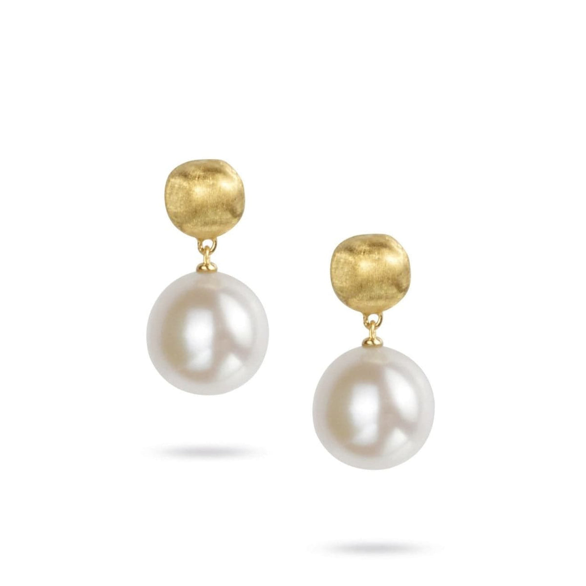 Marco Bicego Jewelry - Africa 18K Yellow Gold & Pearl Drop Earrings | Manfredi Jewels