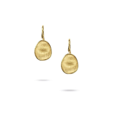 18K Yellow Gold Petite French Wire Drop Earrings