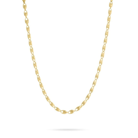 18K Yellow Gold Small Link Long Necklace