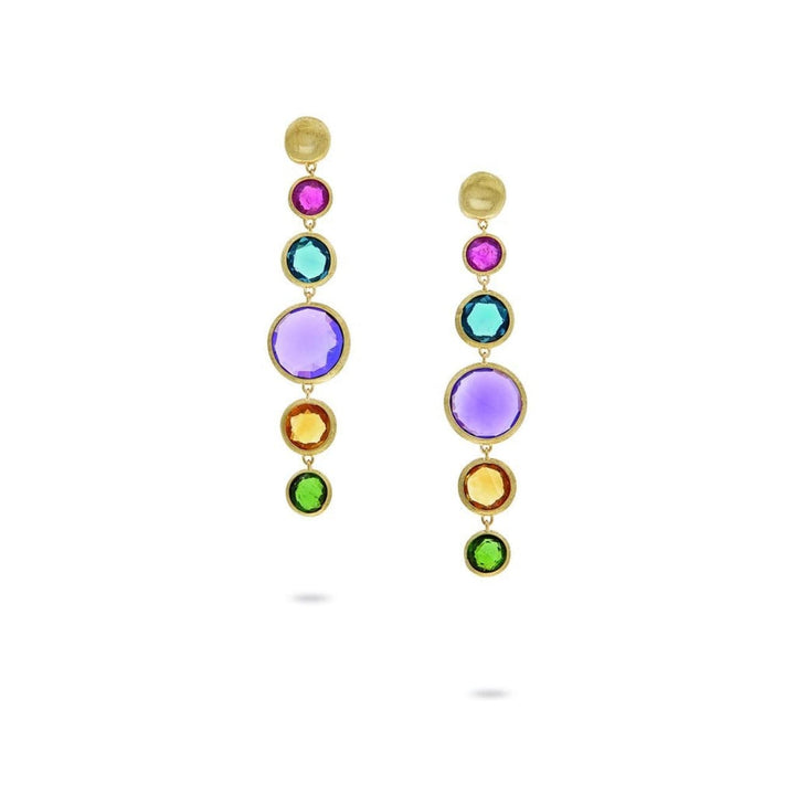 Marco Bicego Jewelry - 18K Yellow Gold with Bold Gemstone Drop Earrings | Manfredi Jewels