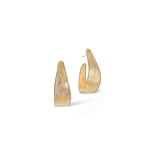 Marco Bicego Jewelry - 18KT YELLOW GOLD LUNARIA ELONGATED HOOP EARRINGS | Manfredi Jewels