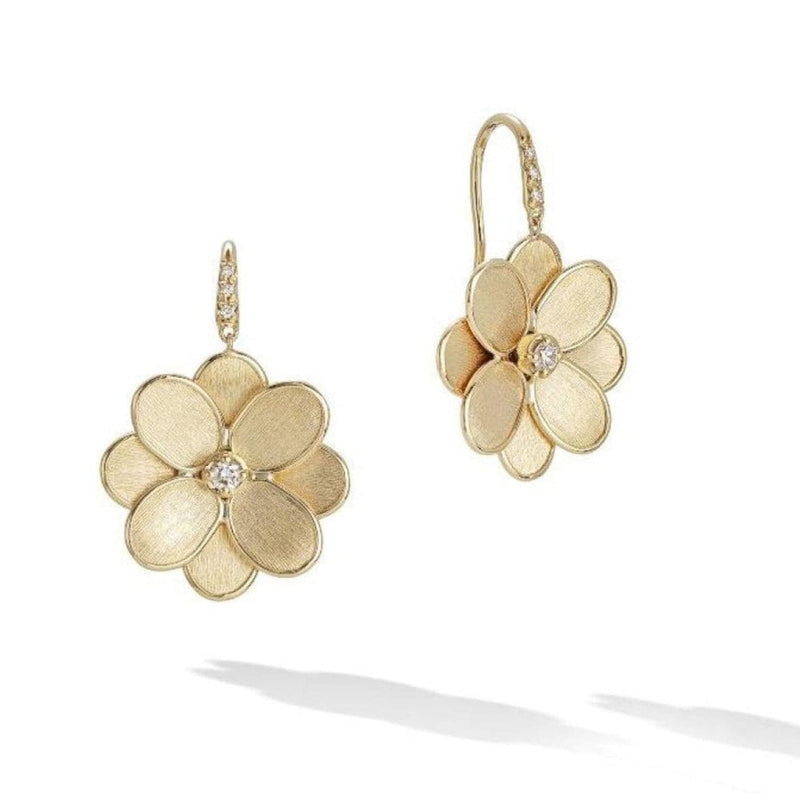 Marco Bicego Jewelry - 18KT YELLOW GOLD LUNARIA PETALI EARRINGS SET WITH DIAMONDS | Manfredi Jewels