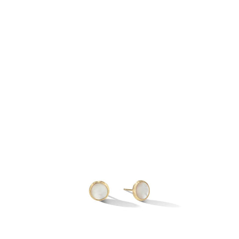 18KT YELLOW GOLD MOTHER OF PEARL JAIPUR EARRINGS