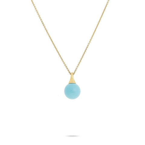 Africa Boules 18K Yellow Gold and Turquoise Pendant