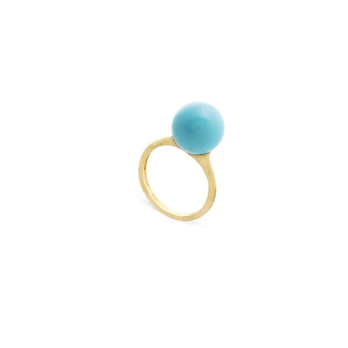 Marco Bicego Jewelry - Africa Boules 18K Yellow Gold and Turquoise Ring | Manfredi Jewels